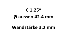 Tube à gaz cru, léger à très rouillé, coupe / prix par cm + coupure