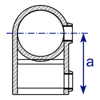 Art.101 T-Verbinder 90° - kurz - schwarz - Rohrverbinder