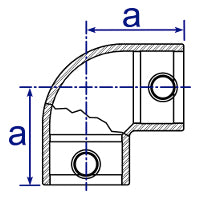 Art.125 Coude 90° - noir - raccord de tuyau