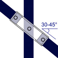 Art.130 Kreuzverbinder schräg - Rohrverbinder