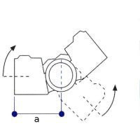 Art.148 Articulation angulaire réglable - raccord de tube / il faut 2 raccords pour une construction