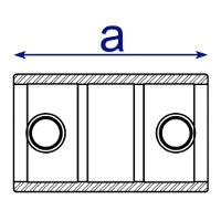 Art.149S Rallonge extérieure - noir - Connecteur de tube