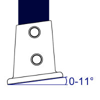 Art.152 Plaque de pied 0-11° - Raccord de tube