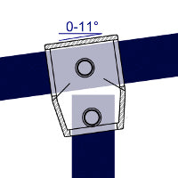 Art.153 Raccord en T court 0-11° - Raccord de tuyaux