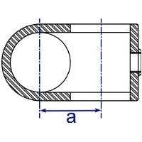 Art.160 Überkreuzverbinder 90° offen - Rohrverbinder