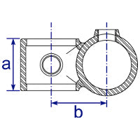 Art.161-R Überkreuzverbinder 90° - roh - Rohrverbinder