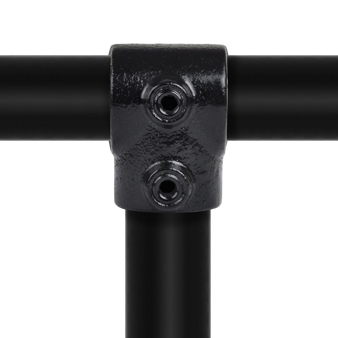 Art.101 T-Verbinder 90° - kurz - schwarz - Rohrverbinder