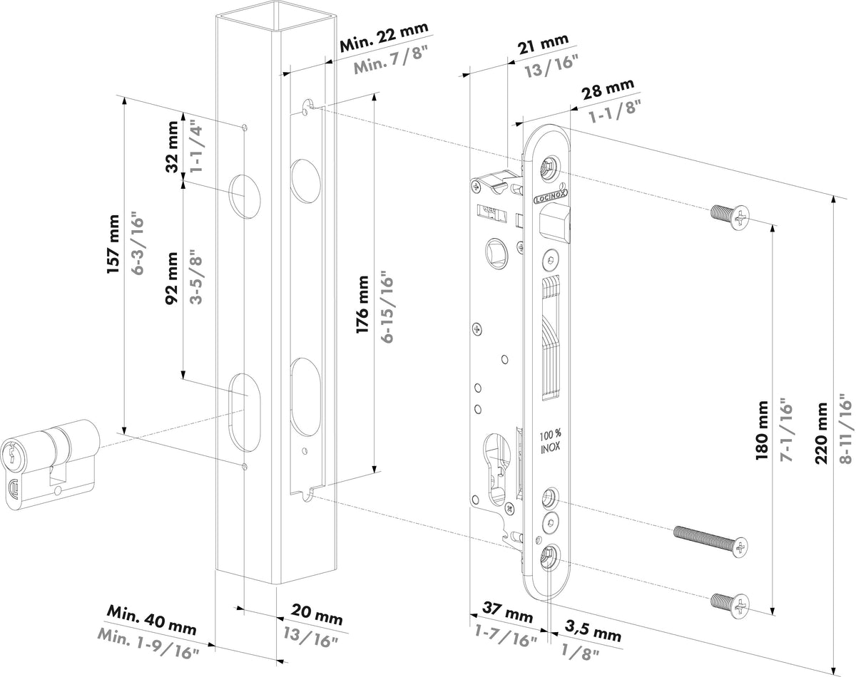 Serrure Locinox LARQ 40