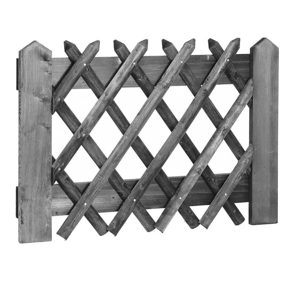 Porte normalisée pour clôture en ciseaux