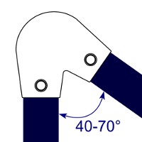 Art.123 Kniestück Variabel 40-70°