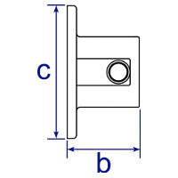 Art.131 Fussplatte - schwarz - Rohrverbinder